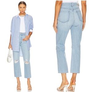 NWT MOTHER Denim SNACKS Tippy Top Sweet Tooth High Waist Straight Jean 33